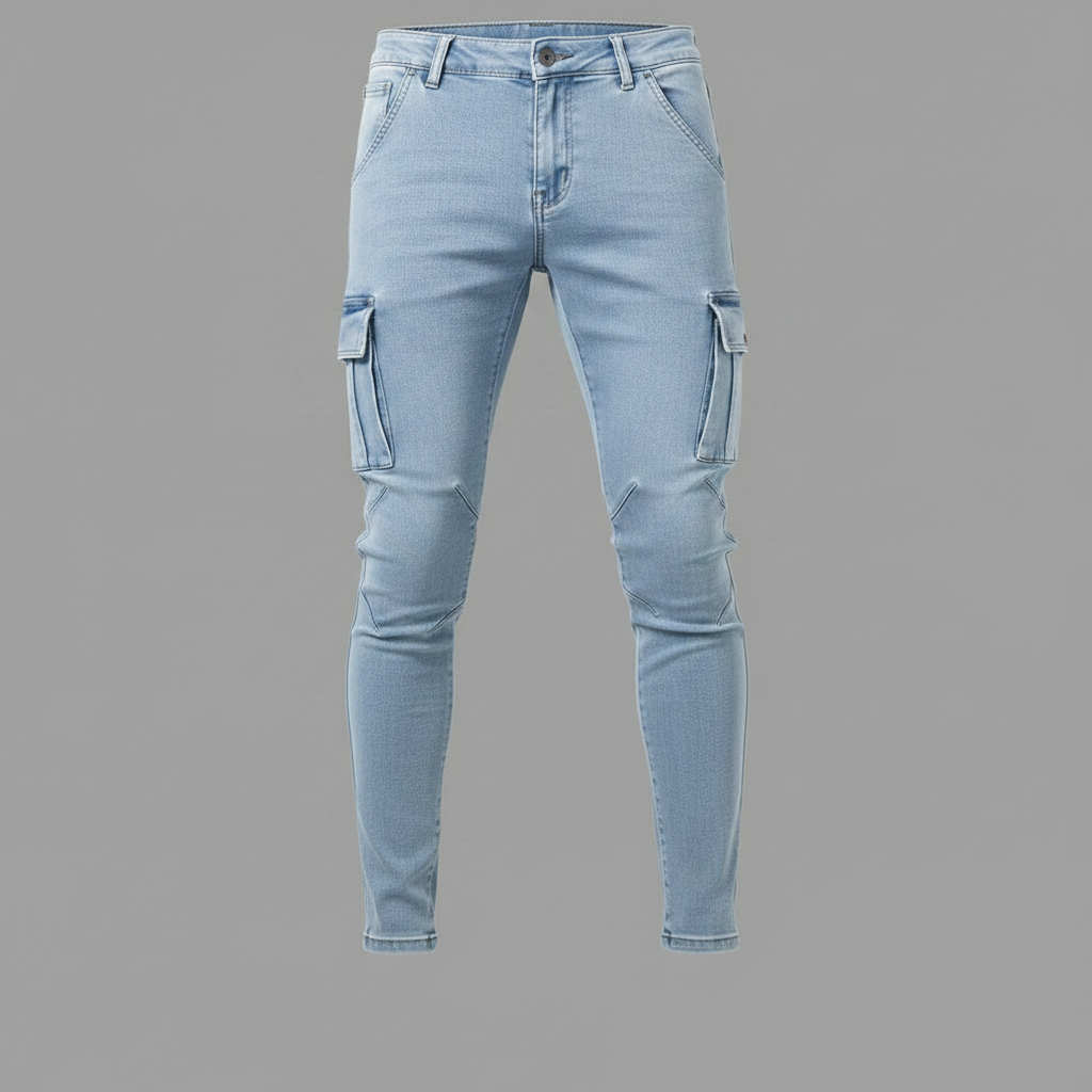 Cargo Jeans Herren | Vielseitige Ganzjahres-Jeans mit Taschen