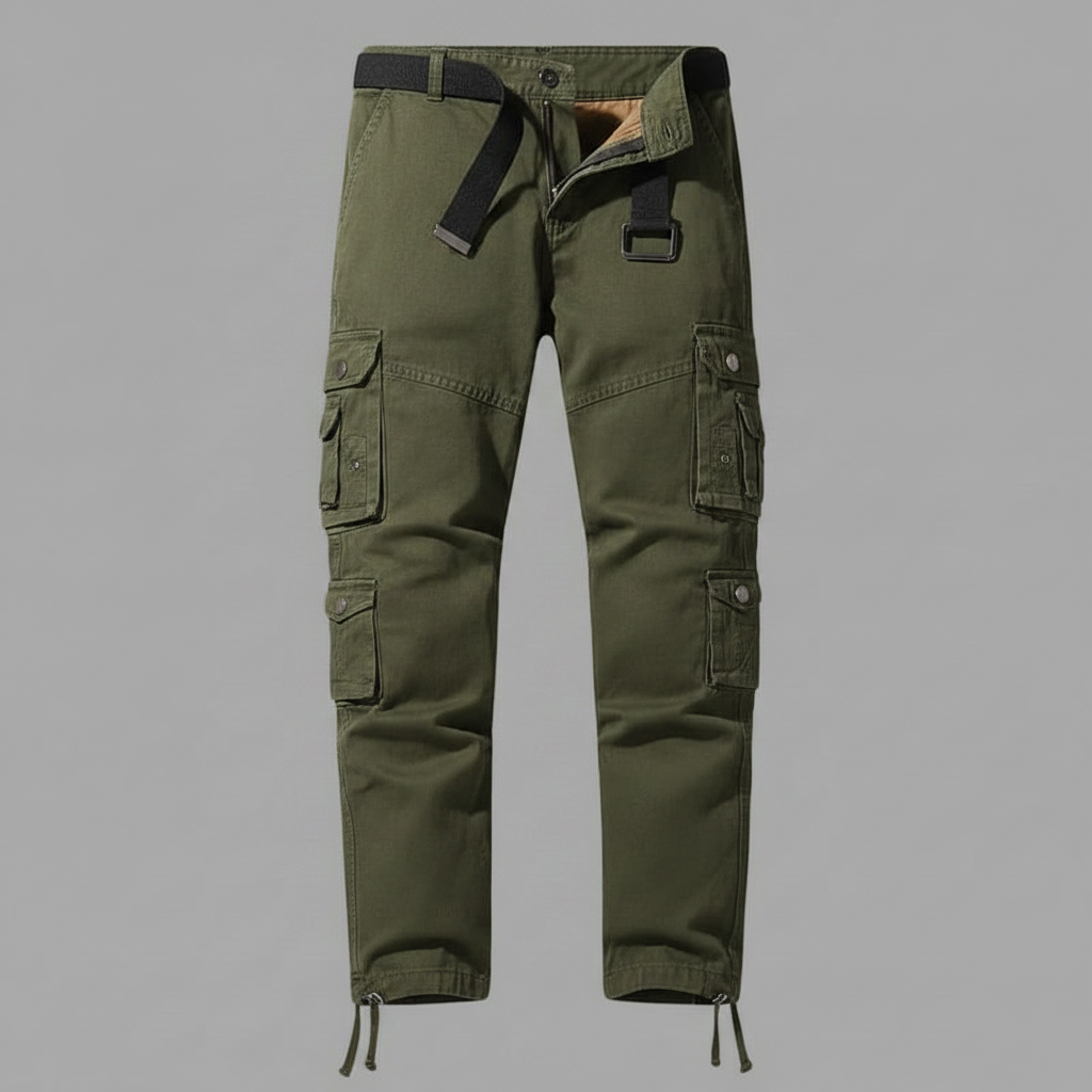 Herren Cargohose Relaxed Fit | Cargo Hose mit Verstellbaren Bündchen