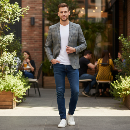 Leichter Slim-Fit-Blazer Herren | Moderner Anzugblazer