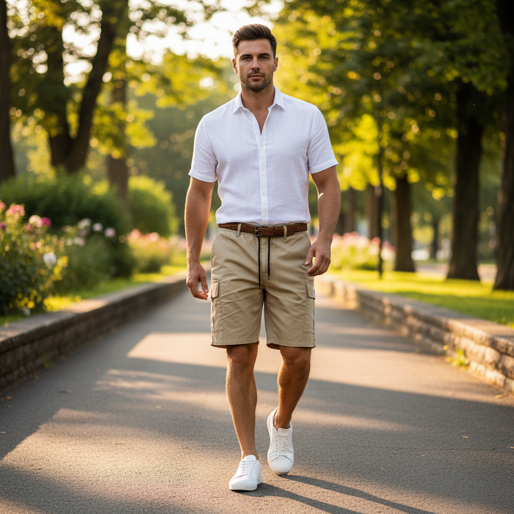 Cargo Shorts Herren Mit Kordelzug | Relaxed Fit Cargoshorts