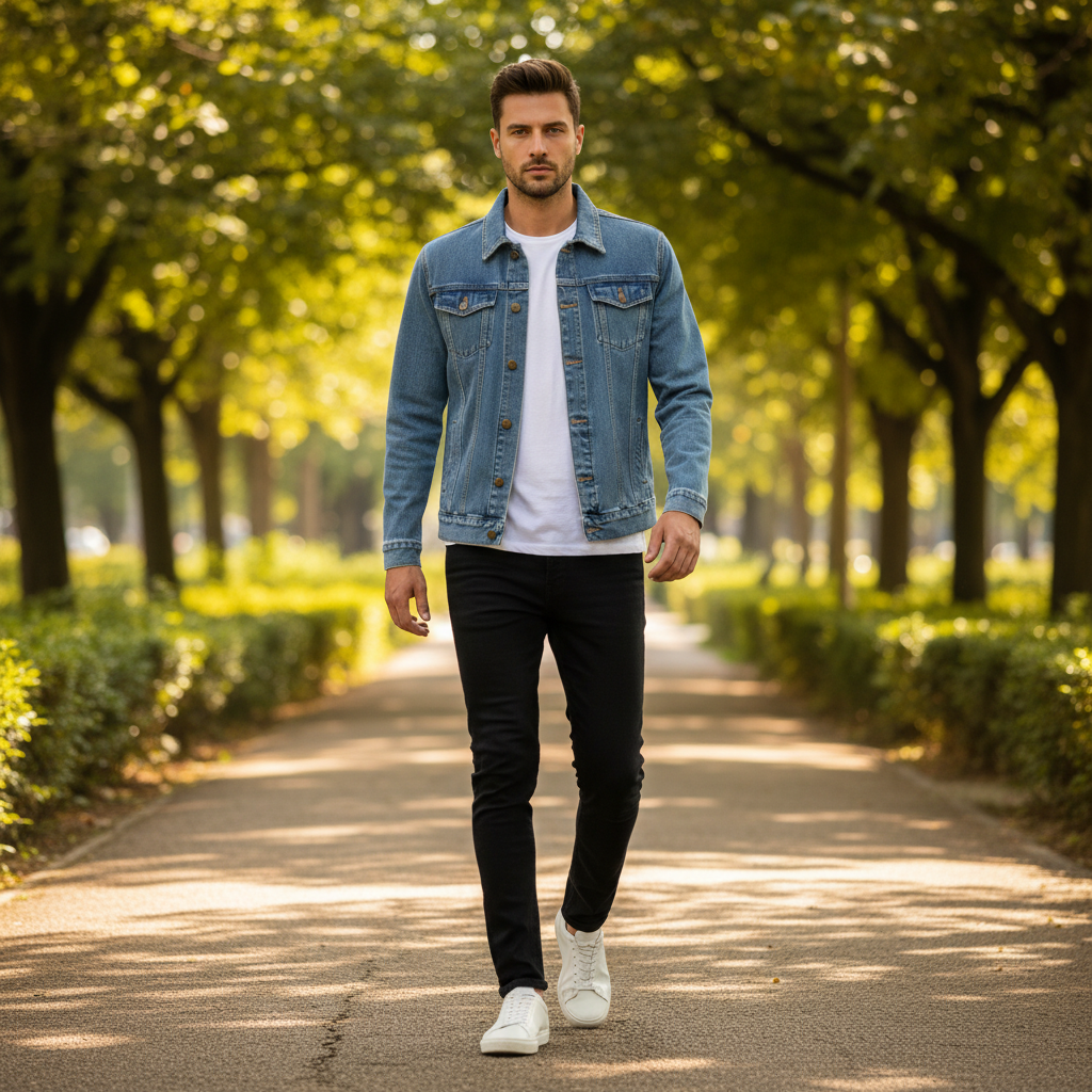Denim Jacke Herren | Trucker-Schnitt Casual Jacke