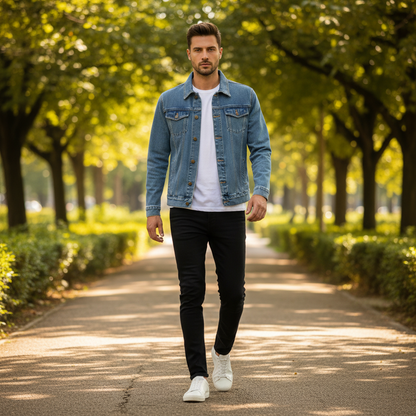 Denim Jacke Herren | Trucker-Schnitt Casual Jacke