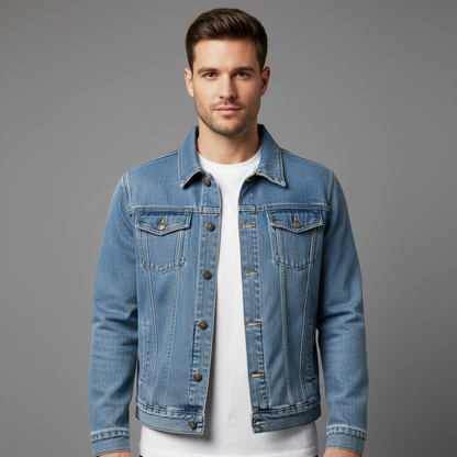Denim Jacke Herren | Trucker-Schnitt Casual Jacke
