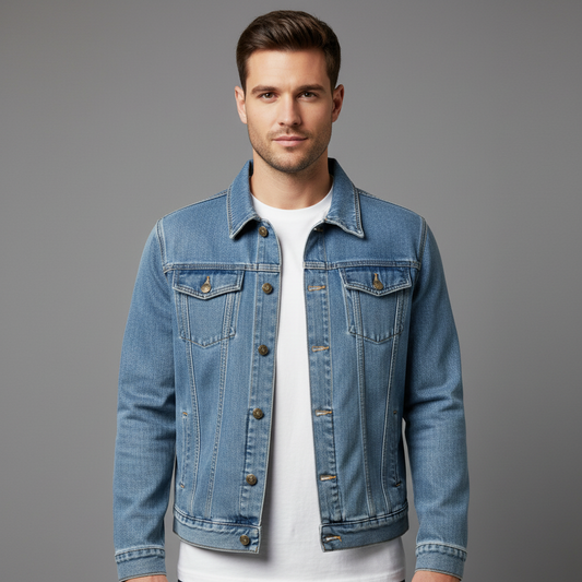 Denim Jacke Herren | Trucker-Schnitt Casual Jacke