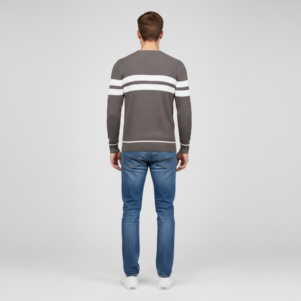 Eleganter Herrenpullover mit Streifenmuster | Herrenpullover