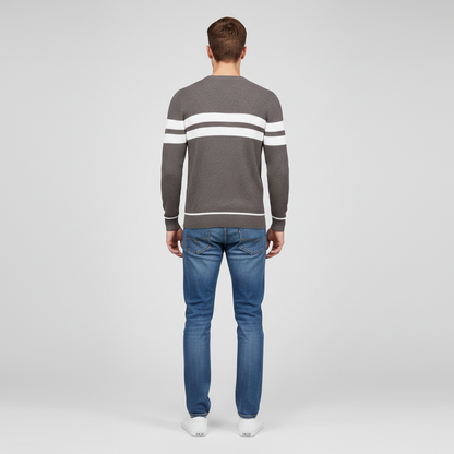 Eleganter Herrenpullover mit Streifenmuster | Herrenpullover