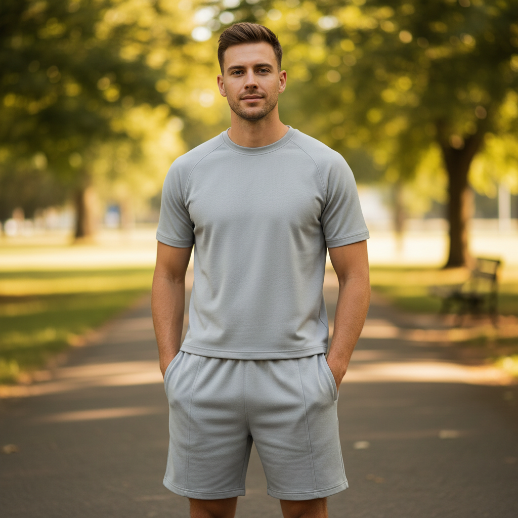 Lässiges Herren Kombi-Set | Sommer Shorts und Hemd