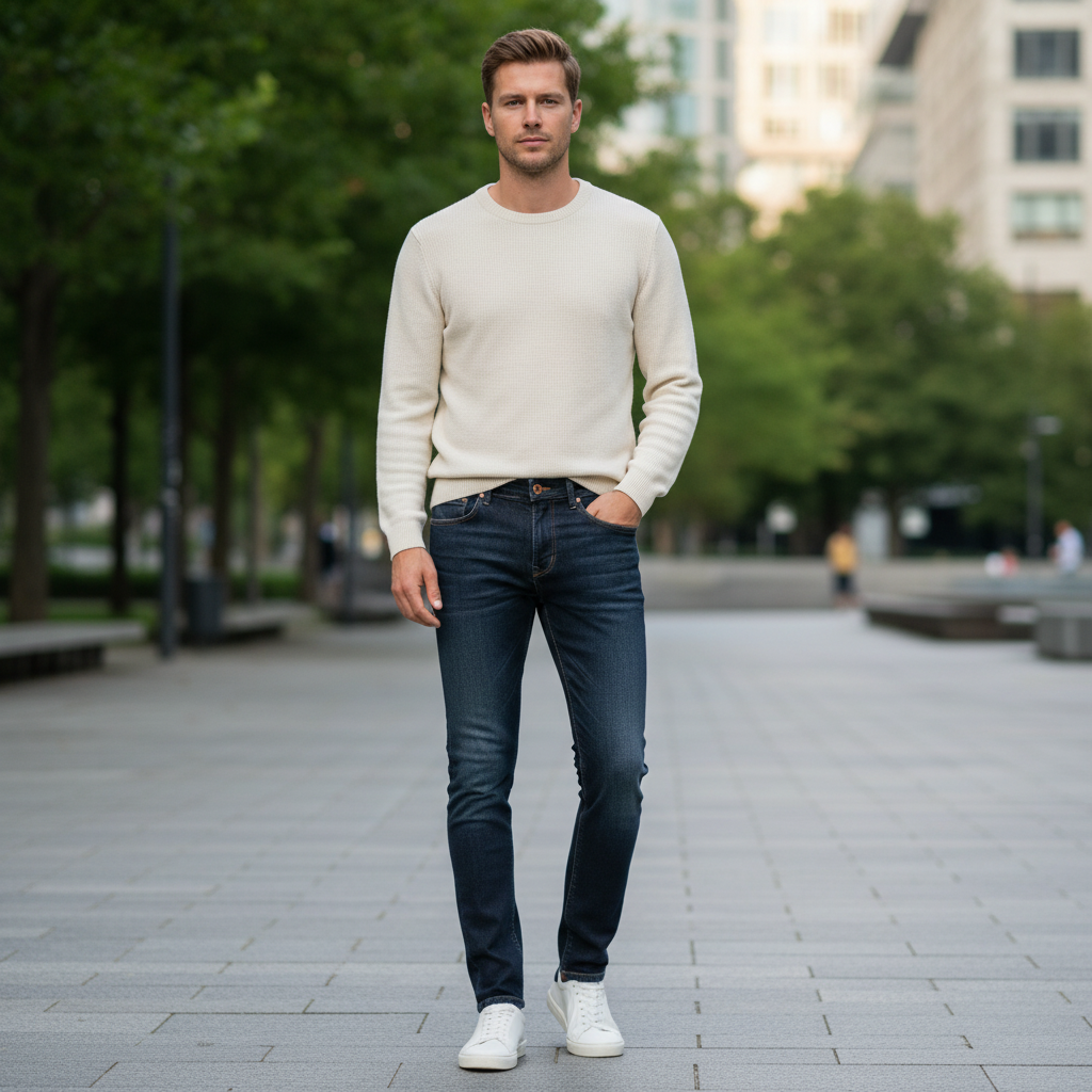 Bequeme Herrenjeans | Klassische Gerade Passform