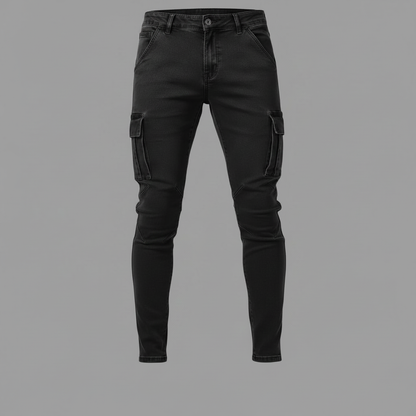 Cargo Jeans Herren | Vielseitige Ganzjahres-Jeans mit Taschen