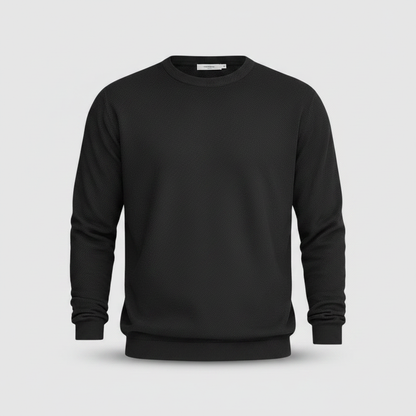 Leichter Herrenpullover Rundhals | Basic Strickpullover