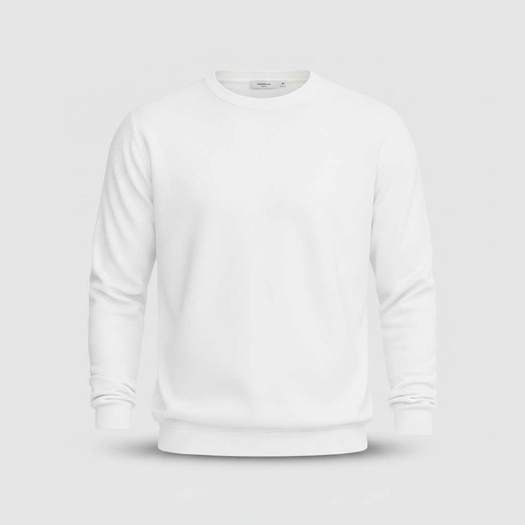 Leichter Herrenpullover Rundhals | Basic Strickpullover