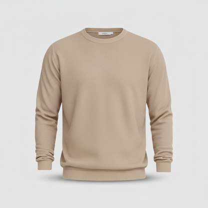 Leichter Herrenpullover Rundhals | Basic Strickpullover