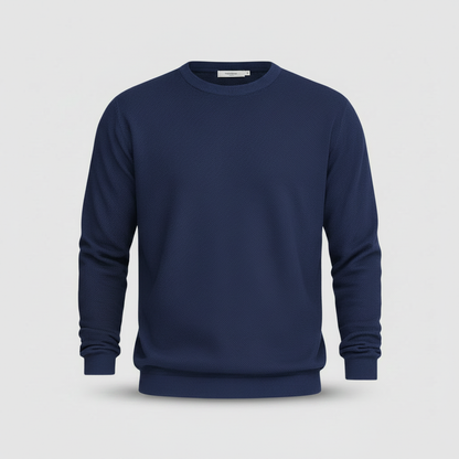 Leichter Herrenpullover Rundhals | Basic Strickpullover
