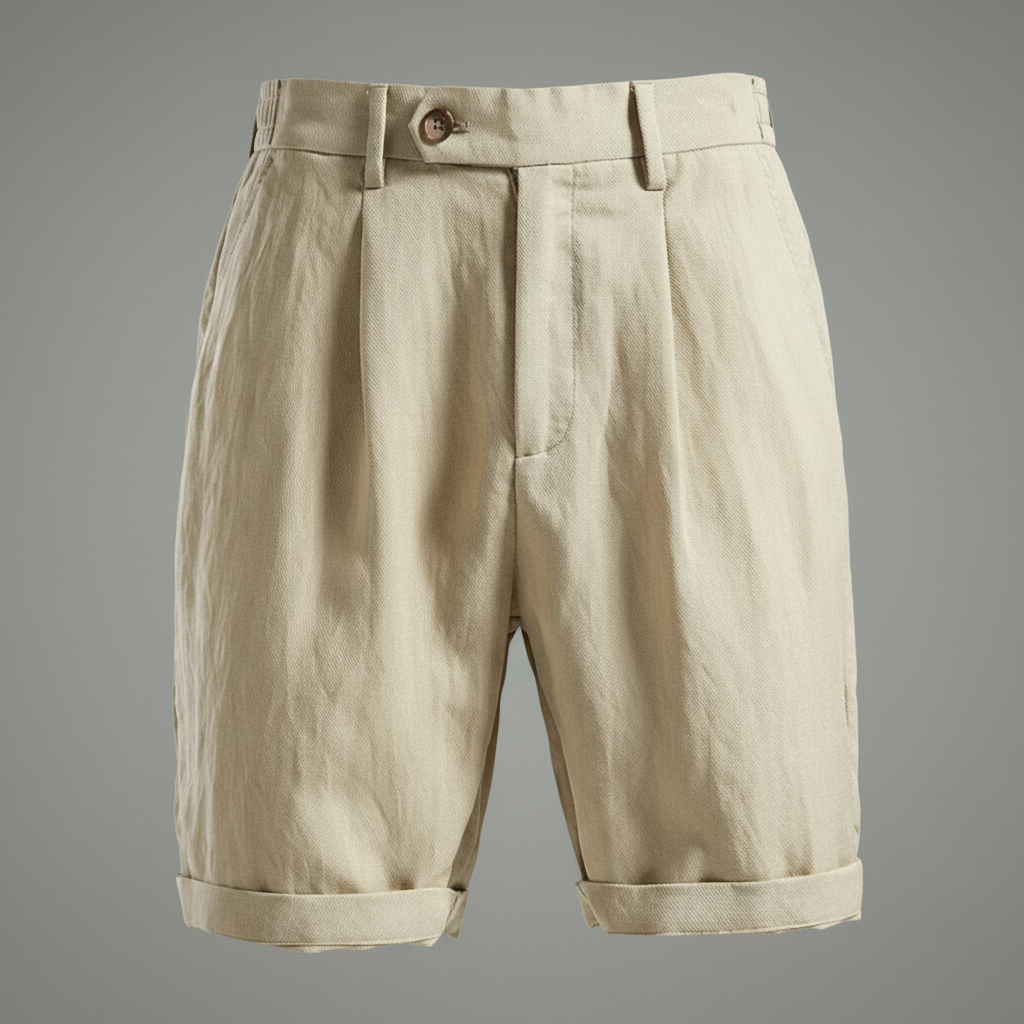 Plissierte Chino-Shorts Herren | Kurze Hosen Männer