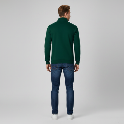 Herren Sweatshirt mit Viertelreißverschluss und Stehkragen