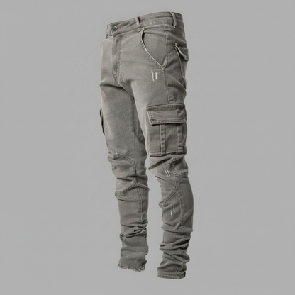 Slim-Fit Cargohose Männer | Stretch-Denim Komforthose