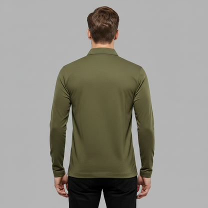 Langarm Poloshirt Herren | Moderner Freizeitlook mit Reißverschluss