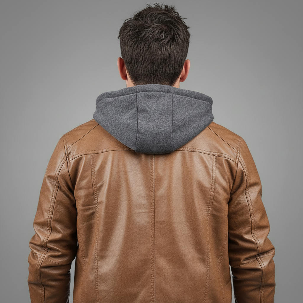 Übergangsjacke Herren mit Kapuze und Reißverschlusstaschen