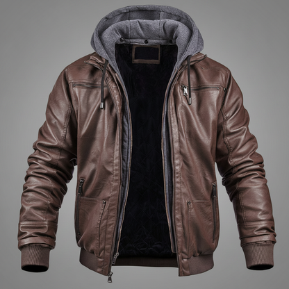 Übergangsjacke Herren mit Kapuze und Reißverschlusstaschen