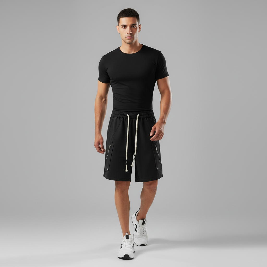 Utility-Shorts Mit Kordelzugbund | Kurze Hosen Herren